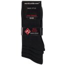 World-Wide-Sox Baumwollstrumpf 1:1 Rippe - Schwarz