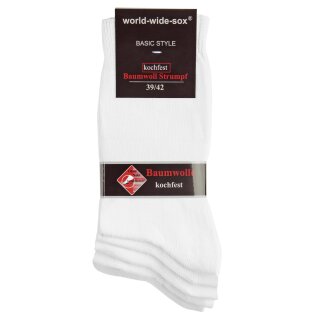 World-Wide-Sox Damenstrumpf - glatt - Weiß